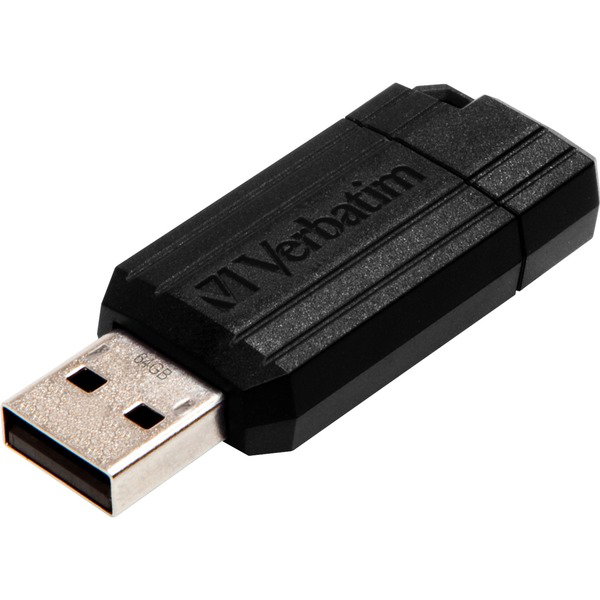 Verbatim PinStripe 64 GB, USB-Stick - black, USB-A 3.2 Gen 1