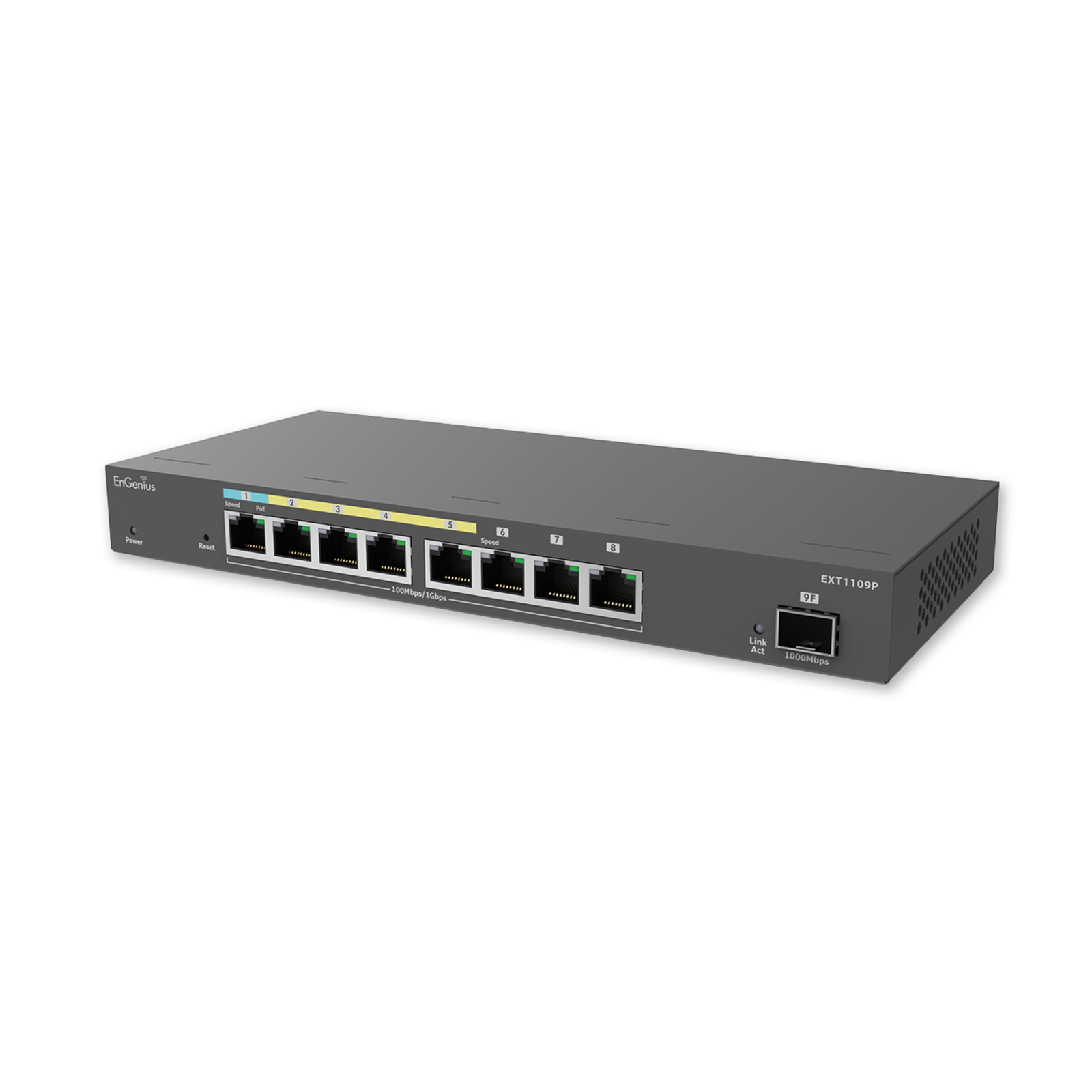 EnGenius Switch Fully Managed Extender 8x 1 GbE 4x PoE at 1x SFP Switch 8-port