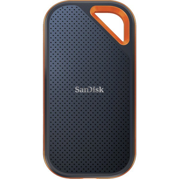 SanDisk Extreme PRO Portable SSD V2 2 TB, Externe SSD - black/orange, USB-C 3.2 Gen 2x2 (20 Gbit/s)
