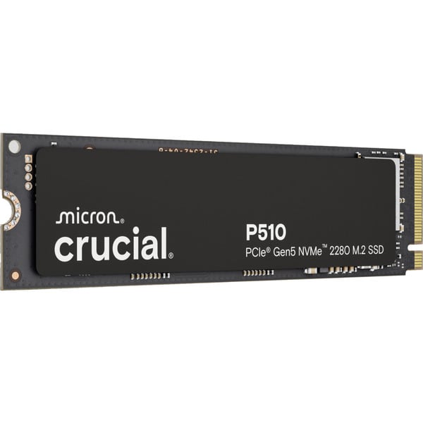 Crucial P510 1 TB, SSD - black, PCIe 5.0 x4, NVMe, M.2 2280
