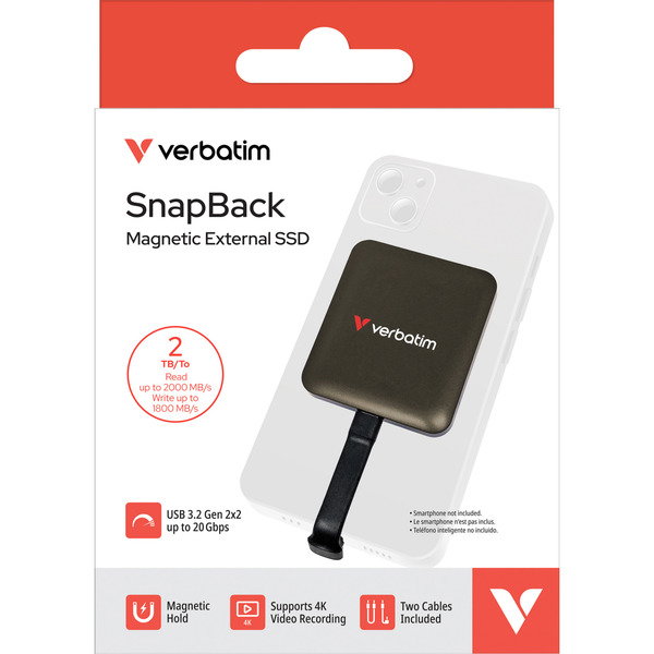 Verbatim SnapBack SSD 2 TB Mocha Metallic, Externe SSD - brown