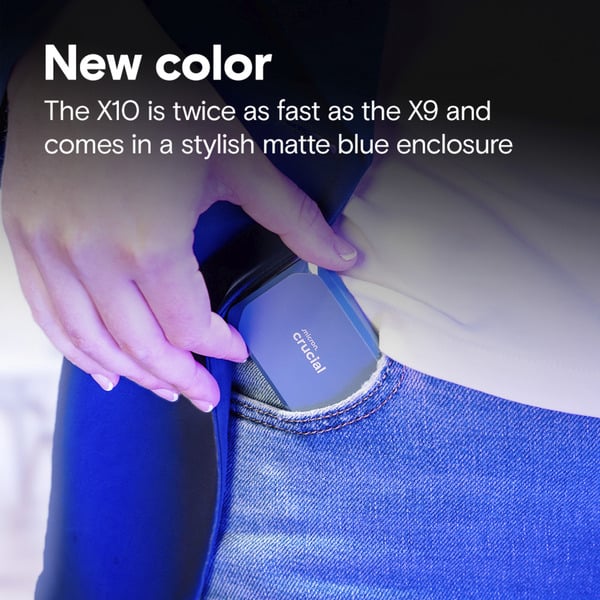 Crucial X10 Portable SSD 4 TB, Externe SSD - blue, USB-C 3.2