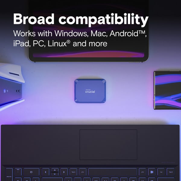 Crucial X10 Portable SSD 4 TB, Externe SSD - blue, USB-C 3.2