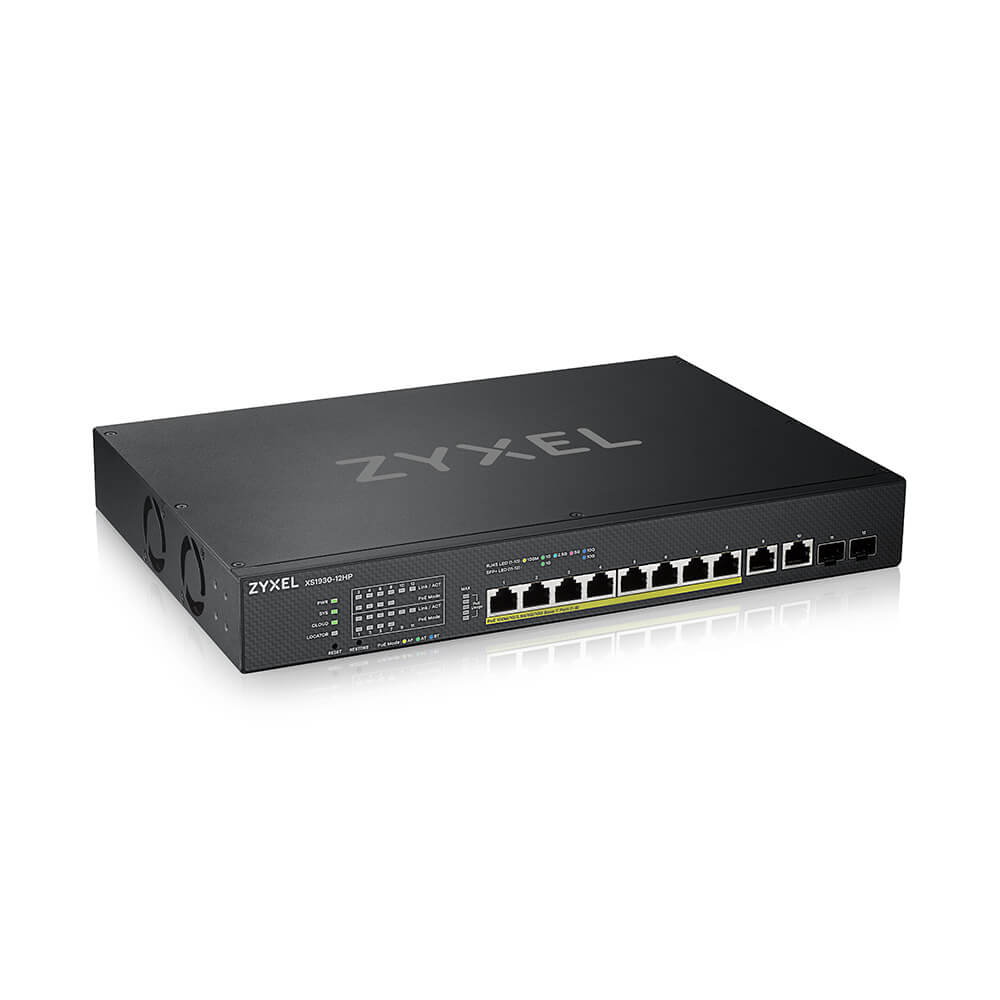 Zyxel XS1930-12HP Smart Managed Switch 10 Gbit/s Ethernet 8x PoE++ 375W 2x 10 Gbit/s SFP