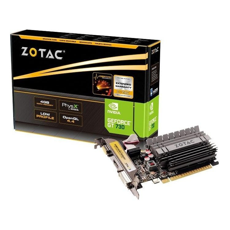 ZOTAC ZT-71115-20L GeForce GT 730 4 GB GDDR3 64 Bit 4096 X 2160 Pixel PCI Express X16 2.0