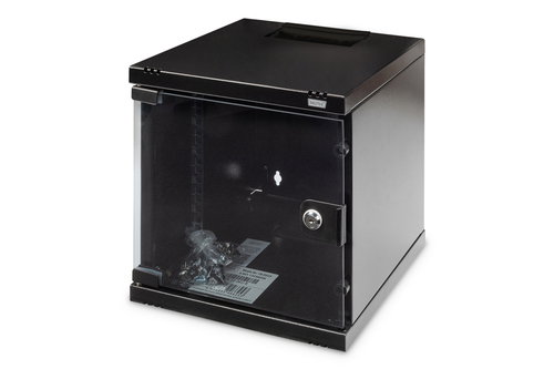 254MM/10IN 6U WALL MOUNTING CAB - 330X312X300 MM BLACK (RAL 9005)