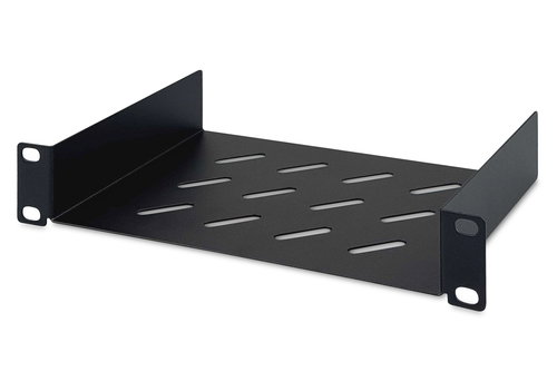 254 MM (10IN) 1U SHELF - FIXED 44X254X150 MM COLOR BLACK