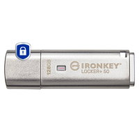 128GB USB 3.2 IRONKEY LOCKER+50 - AES USB W/256BIT ENCRYPTION