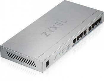ZYXEL GS1008-HP, 8 PORT GIGABIT POE+ UNMANAGED DESKTOP SWITCH, 8 X POE, 60 WATT (5Y WARRANTY)