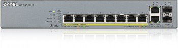 ZYXEL GS1350-12HP, 12 PORT MANAGED CCTV POE SWITCH, LONG RANGE, 130W (1 YEAR NCC PRO PACK LICENSE BUNDLED) (5Y WARRANTY)