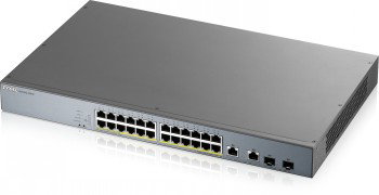 ZYXEL GS1350-26HP, 26 PORT MANAGED CCTV POE SWITCH, LONG RANGE, 375W (1 YEAR NCC PRO PACK LICENSE BUNDLED) (5Y WARRANTY)