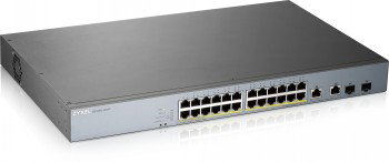 ZYXEL GS1350-26HP, 26 PORT MANAGED CCTV POE SWITCH, LONG RANGE, 375W (1 YEAR NCC PRO PACK LICENSE BUNDLED) (5Y WARRANTY)