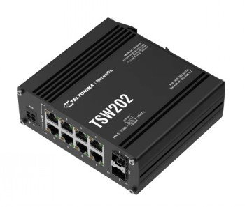 TELTONIKA MANAGED IOT SWITCH TSW202 POE+ 8X1GB RJ45 2X1GB SFP