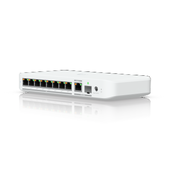 UBIQUITI FLEX 2.5G POE FLEXIBLE, 8-PORT 2.5 GBE POE++ SWITCH WITH A 10 GBE RJ45/SFP+ COMBINATION UPLINK PORT THAT CAN BE POWERED WITH POE+++ OR AN AC POWER ADAPTER*