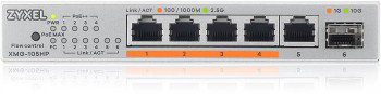 ZYXEL XMG-105 5 PORTS 2,5G + 1 SFP+, 4 PORTS 70W TOTAL POE++ DESKTOP MULTIGIG UNMANAGED DESKTOP SWITCH (2Y WARRANTY)