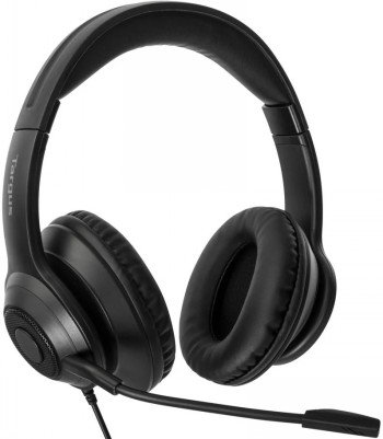 Targus AEH102GL headphones/headset Wired Head-band Calls/Music USB Type-A Black