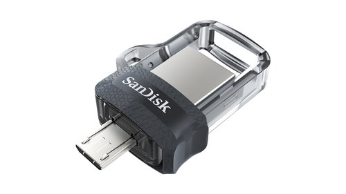 SANDISK ULTRA DUAL DRIVE M3.0 - 64GB GREY/SILVER 130 MB/S