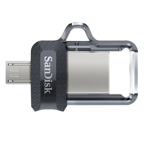 SANDISK ULTRA DUAL DRIVE M3.0 - 128GB GREY/SILVER 130 MB/S