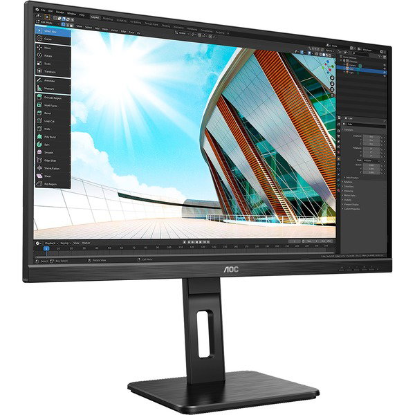 AOC 27P2Q, LED-Monitor - 69 cm (27 inches), black, FullHD, IPS, 75 Hz, HDMI