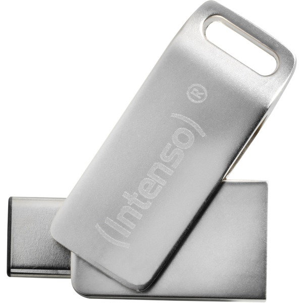 Intenso cMOBILE LINE 32GB, USB-Stick - silver, USB-A 3.2 Gen 1, USB-C 3.2 Gen 1