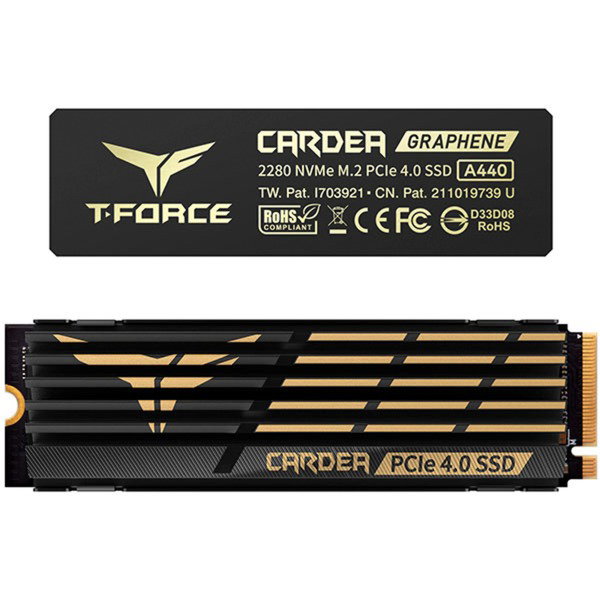 Team Group CARDEA A440 2 TB, SSD - black/gold, PCIe 4.0 x4, NVMe 1.4, M.2 2280