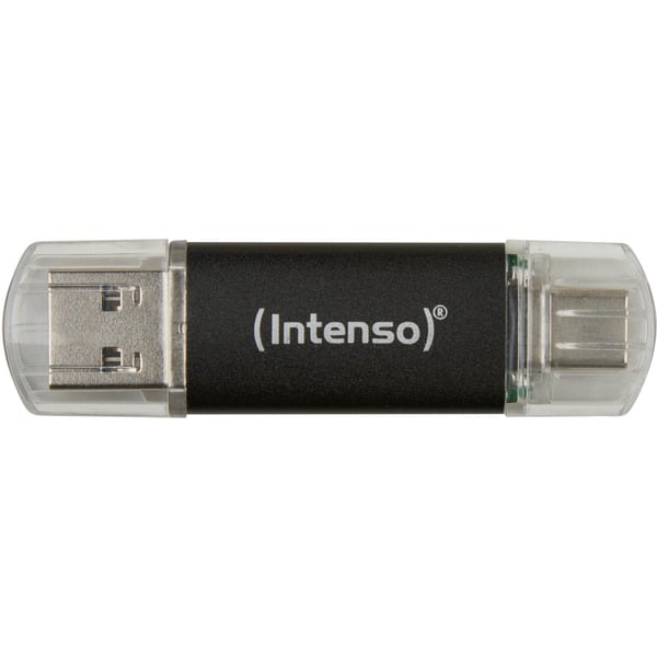 Intenso Twist Line 32 GB, USB-Stick - anthracite/transparent, USB-A 3.2 Gen 1, USB-C 3.2 Gen 1