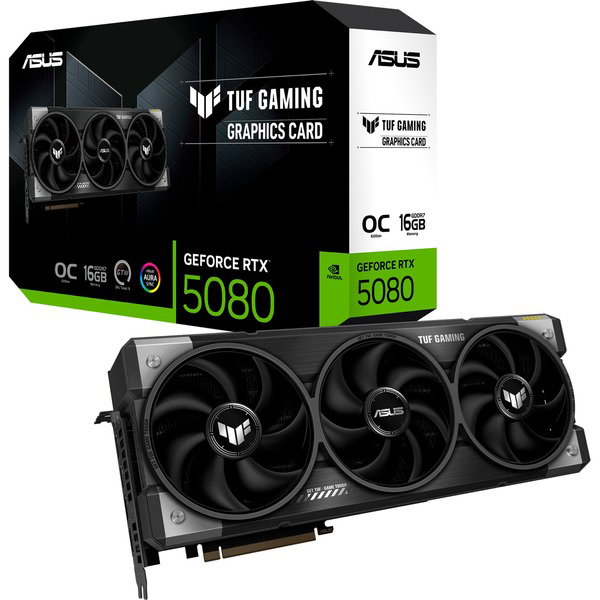 ASUS GeForce RTX 5080 TUF GAMING OC, graphics card - DLSS 4, 3x DisplayPort, 2x HDMI 2.1