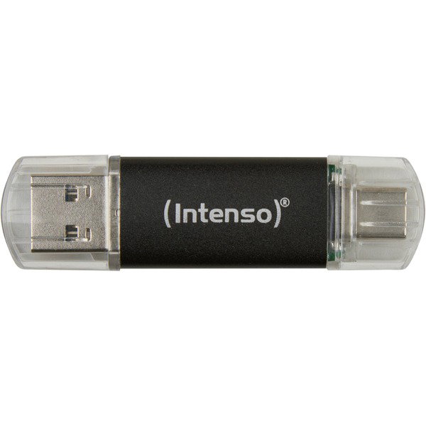 Intenso Twist Line 512 GB, USB-Stick - anthracite/transparent, USB-A 3.2 Gen 1, USB-C 3.2 Gen 1