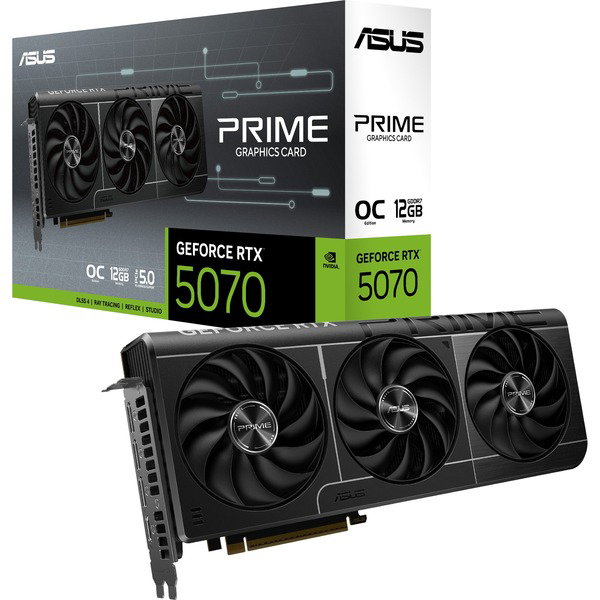 ASUS GeForce RTX 5070 PRIME OC, graphics card - DLSS 4, 3x DisplayPort, 1x HDMI 2.1