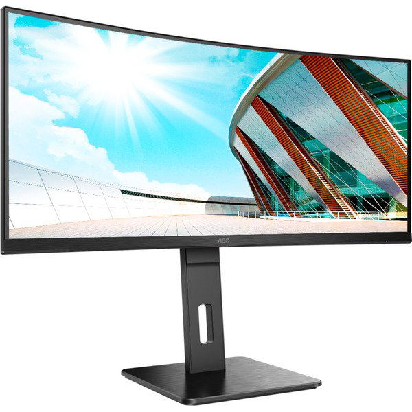 AOC CU34P2A, LED-Monitor - 86 cm (34 inches), black, UWQHD, VA, Curved, 1 ms, 100Hz Panel