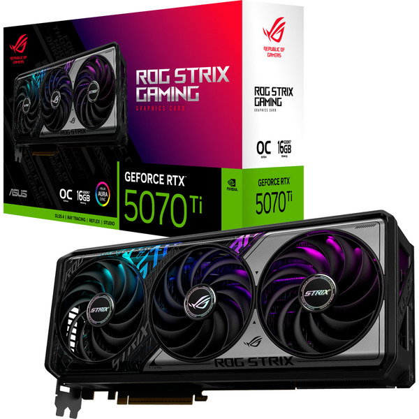 ASUS GeForce RTX 5070 Ti ROG Strix GAMING OC, graphics card - DLSS 4, 3x DisplayPort, 2x HDMI 2.1