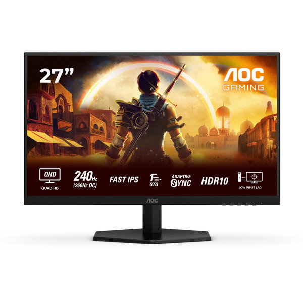 AOC Q27G42ZE, Gaming-Monitor - 68.6 cm (27 inches), black (matte), QHD, Fast-IPS, Adaptive-Sync, HDR, 240Hz Panel
