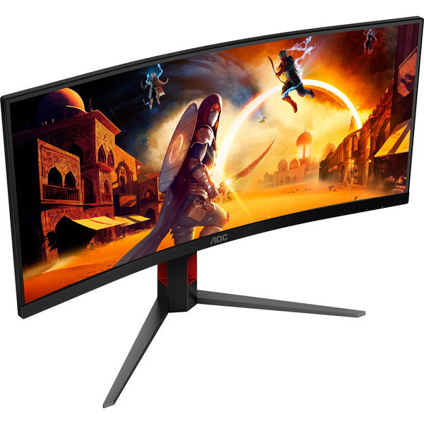 AOC CU34G4, Gaming-Monitor - 86.4 cm (34 inches), black (matte), WQHD, Fast-VA, Curved, Adaptive-Sync, AMD FreeSync Premium, 180Hz Panel