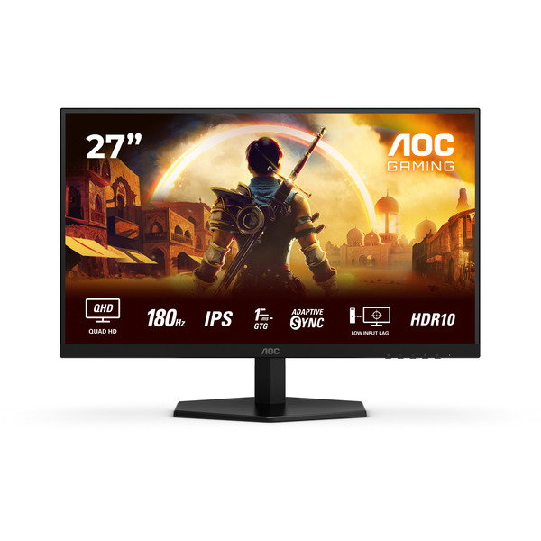AOC Q27G42XE, Gaming-Monitor - 68.6 cm (27 inches), black (matte), QHD, Fast-IPS, G-Sync compatible, HDR, 180Hz Panel