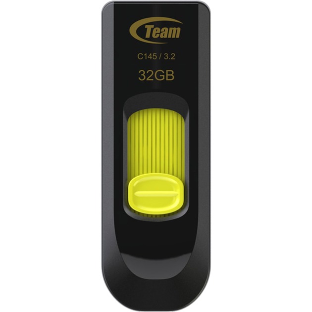 Team Group C145 32 GB, USB-Stick - black/yellow, USB-A 3.2 Gen 1