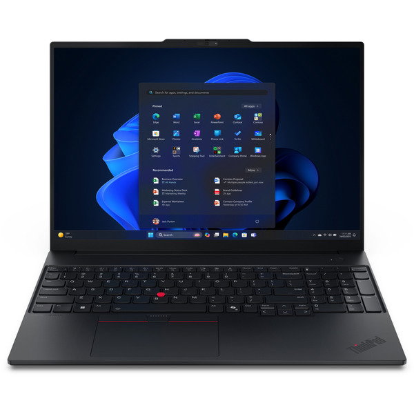 Lenovo ThinkPad E16 G3 (21SR000KGE), Notebook - black, Intel Core Ultra 5 225U, Intel Graphics, 32 GB DDR5, 512 GB (512 GB SSD), Windows 11 Pro
