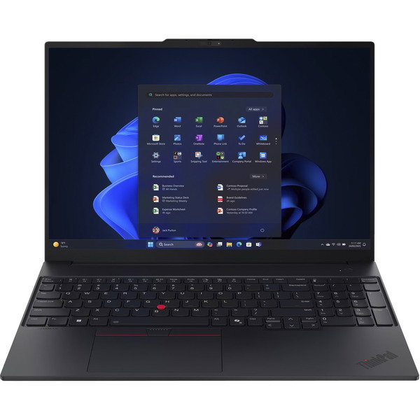 Lenovo ThinkPad E16 AMD G3 (21ST001YGE), Notebook - black, AMD Ryzen 7 250, AMD Radeon 780M, 32 GB DDR5, 1 TB (1 TB SSD), Windows 11 Pro