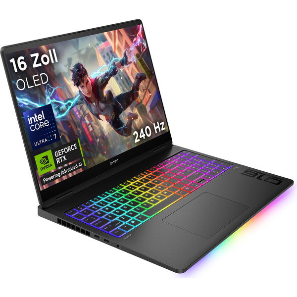 OMEN 16 MAX 16-ah0170ng, Gaming-Notebook - black, Intel Core Ultra 7 255HX, NVIDIA GeForce RTX 5080, 64 GB DDR5, 2 TB (2 TB SSD), Windows 11 Home