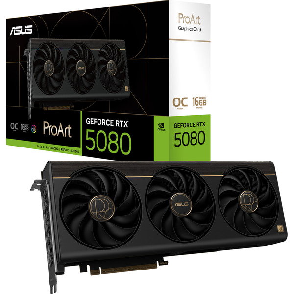ASUS GeForce RTX 5080 PROART OC, graphics card - DLSS 4, 3x DisplayPort, 2x HDMI 2.1