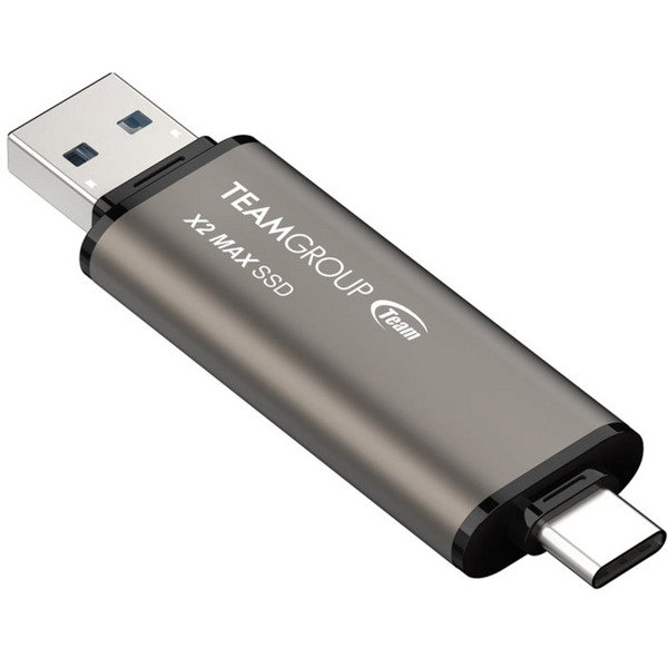 Team Group X2 MAX 2 TB, USB-Stick - titan/black, USB-A, USB-C