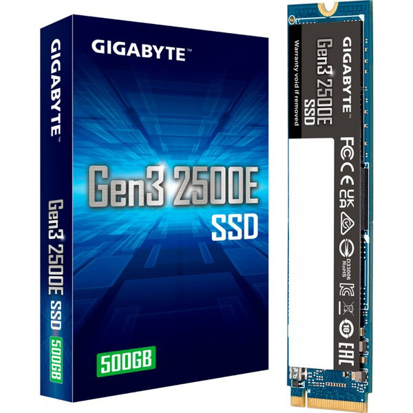 GIGABYTE Gen3 2500E SSD 500 GB - PCIe 3.0 x4, NVMe 1.3, M.2 2280