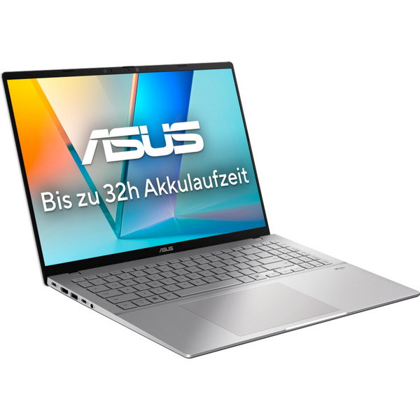ASUS Vivobook S16 (S3607QA-SH095W), Notebook - silver, Qualcomm Snapdragon X X1-26-100, Qualcomm Adreno GPU, 16 GB LPDDR5X, 1 TB (1 TB SSD), Windows 11 Home