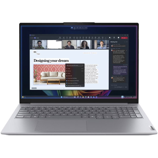 Lenovo ThinkBook 16 G9 (21UR0057GE), Notebook - gray, Intel Core Ultra 7 355, Intel Graphics, 16 GB DDR5, 512 GB (512 GB SSD), Windows 11 Pro