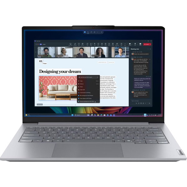 Lenovo ThinkBook 14 G9 (21UX005NGE), Notebook - gray, Intel Core Ultra 7 355, Intel Graphics, 32 GB DDR5, 1 TB (1 TB SSD), Windows 11 Pro