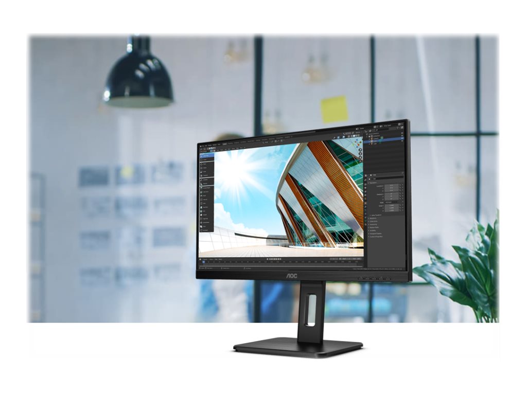 AOC Q24P2Q 23.8inch 2560x1440 QHD IPS 250cd/m2 1000:1 4ms HDMI VGA DisplayPort Speakers