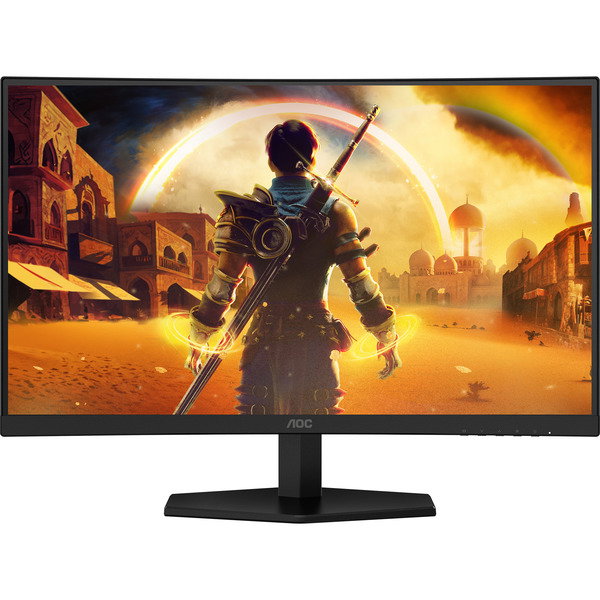 AOC C27G42E, Gaming-Monitor - 68.6 cm (27 inches), black (matte)/red, FullHD, Fast-VA, Curved, Adaptive-Sync, HDR, 180Hz Panel