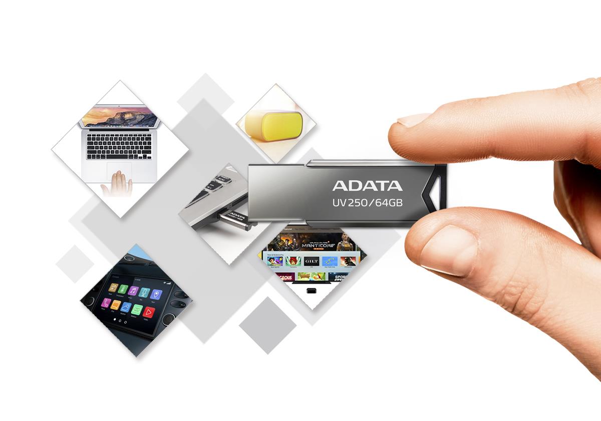 MEMORY DRIVE FLASH USB2 16GB/AUV250-16G-RBK ADATA