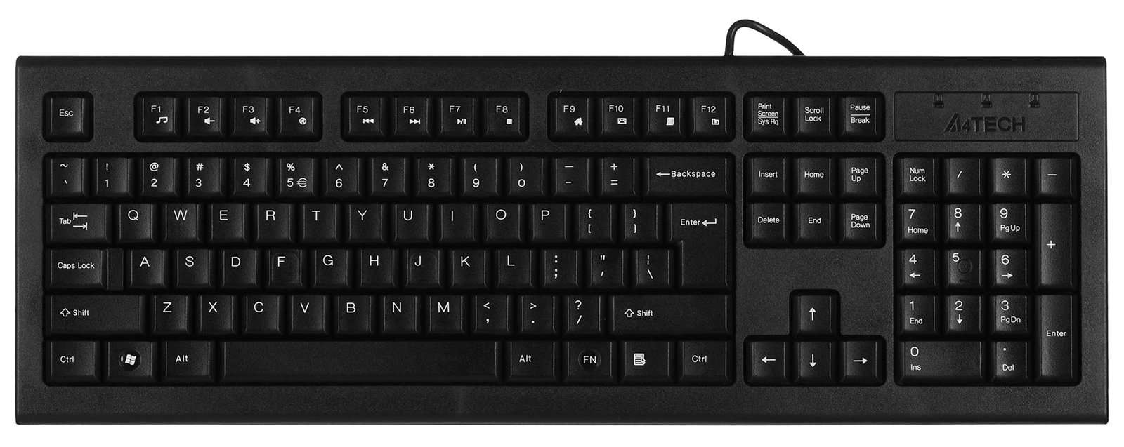 A4Tech KR-85 keyboard USB QWERTY US English Black