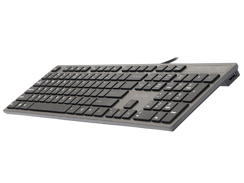 A4Tech KV-300H keyboard USB QWERTY Black, Grey