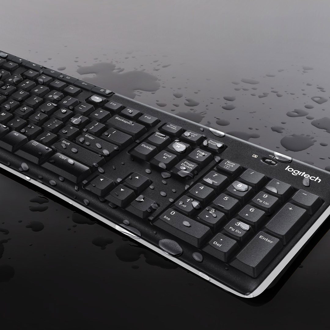 Logitech MK270 keyboard Mouse included Home RF Wireless QWERTY US International Black